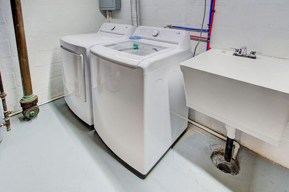 In-unit washer and dryer, convenient for longer stays.