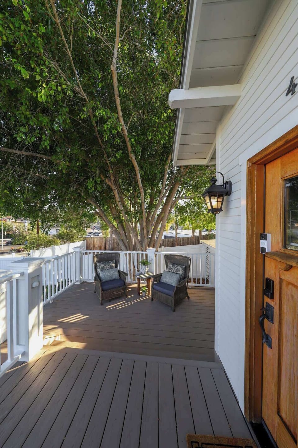 All are welcome here!! 
This front area overlooks the beautiful green garden scapes and front yard where you will enter and exit during your stay.
