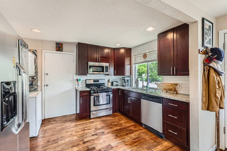 A fully stocked kitchen is ready for you and your group to cook whatever you need!