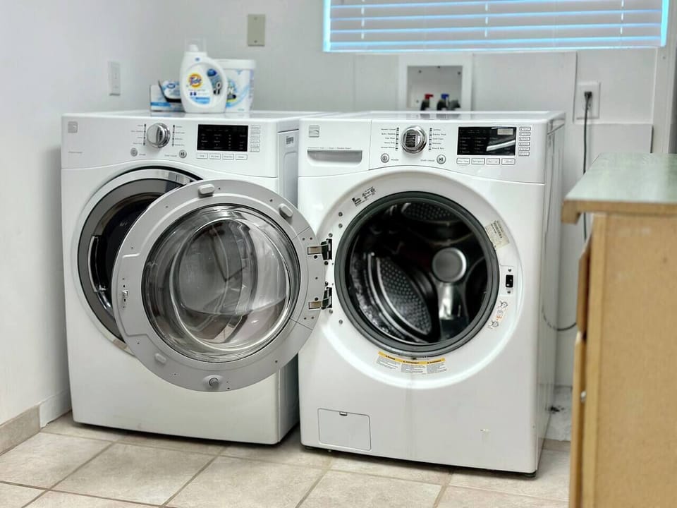 Both the washer and dryer for laundry in the 2 bedroom house