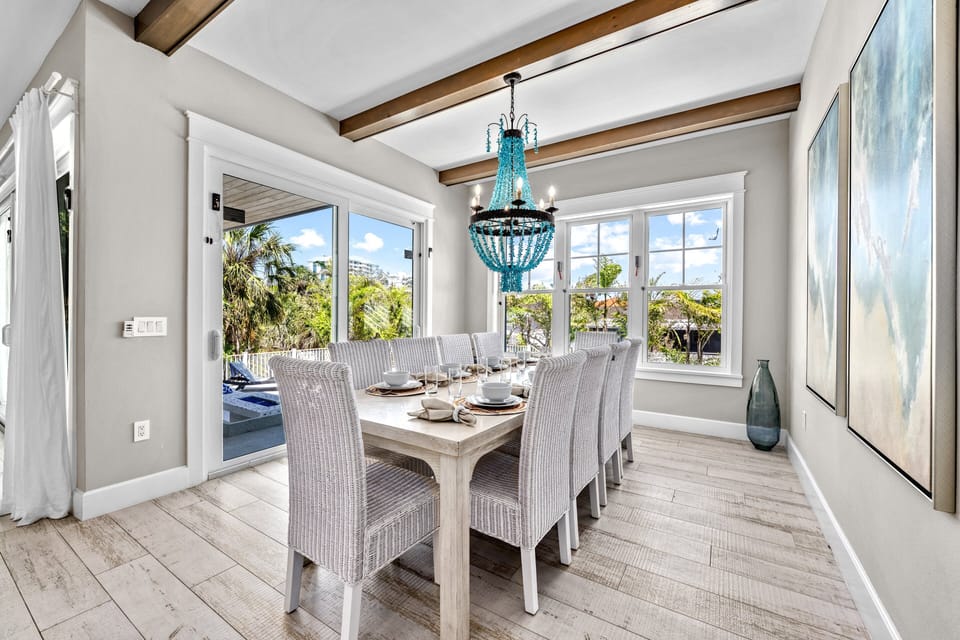 Dining room with seating for 10.