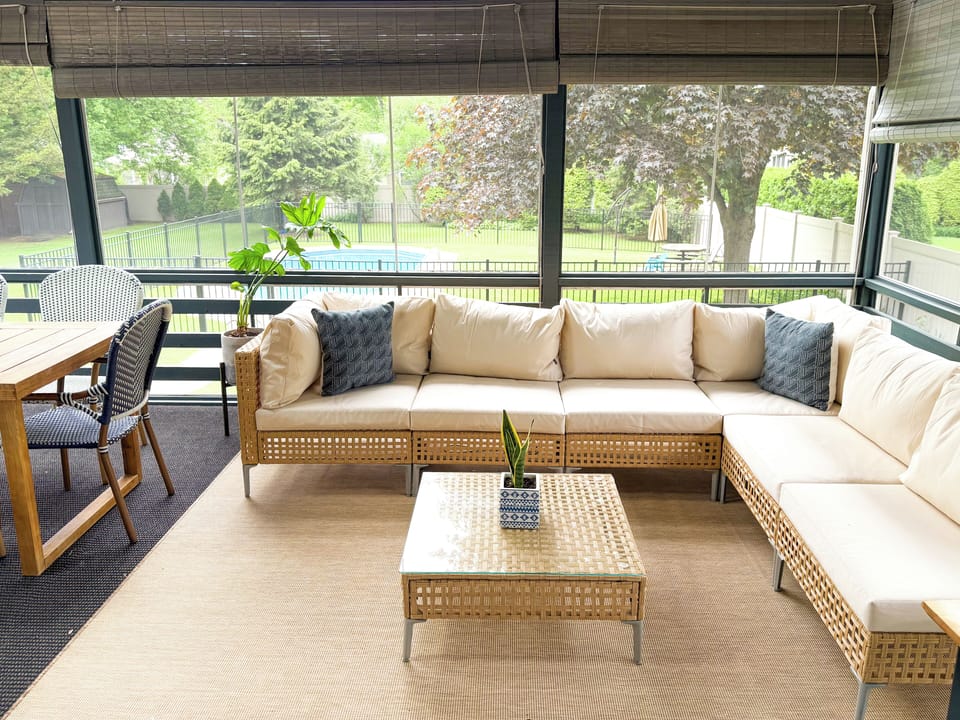 Comfortable screened porch (closed for winter)