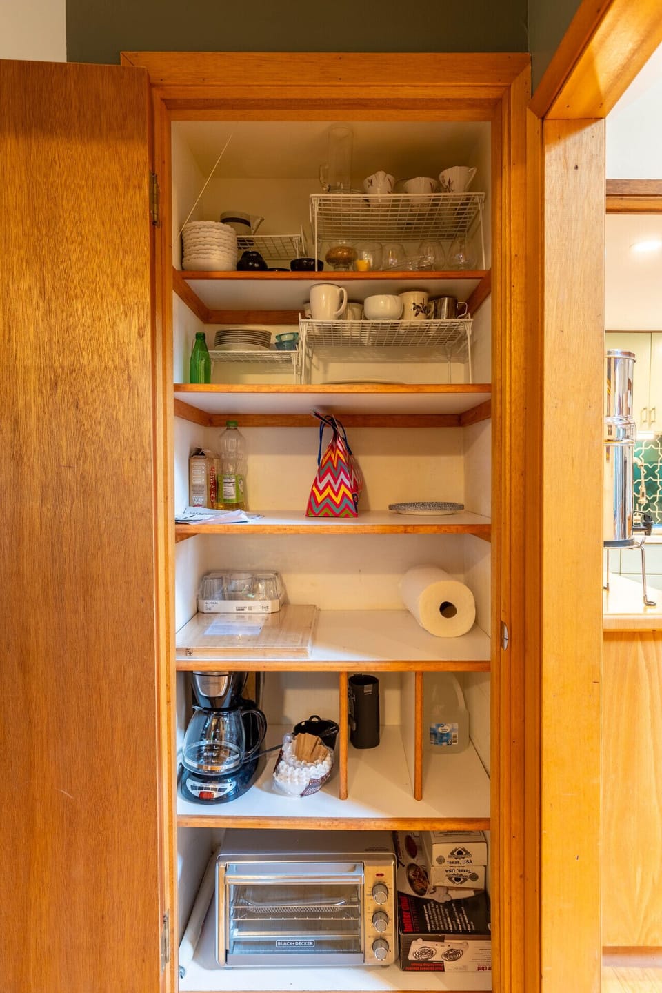 We have everything you need, coffee maker, toaster, and more!