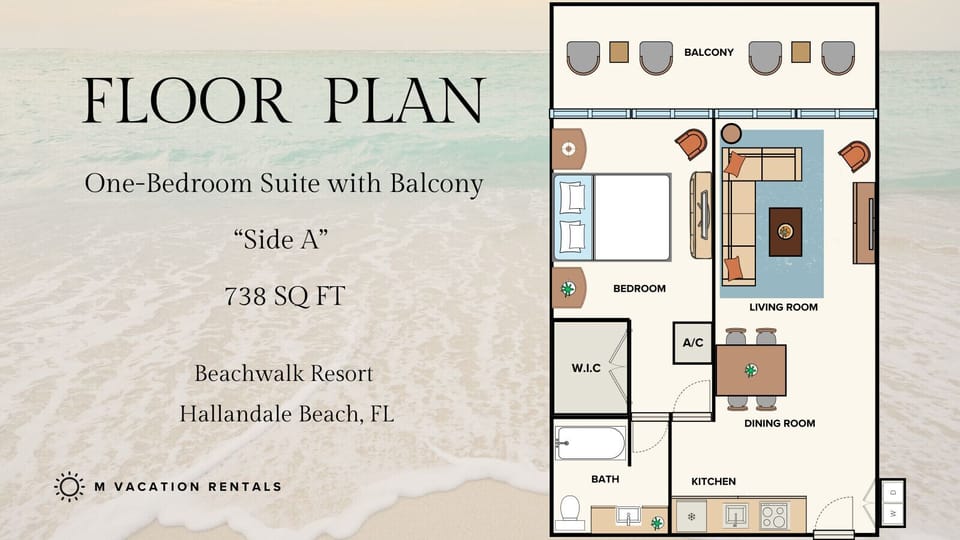 Floor plan layout of the unit for easy navigation.
