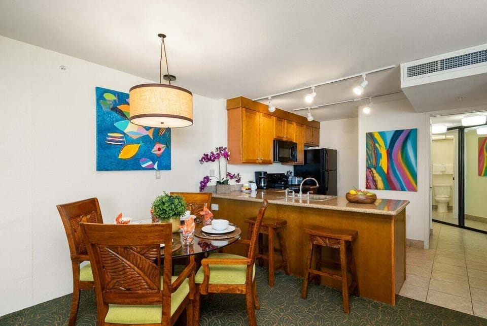 Conveniently located near the kitchen for easy serving
