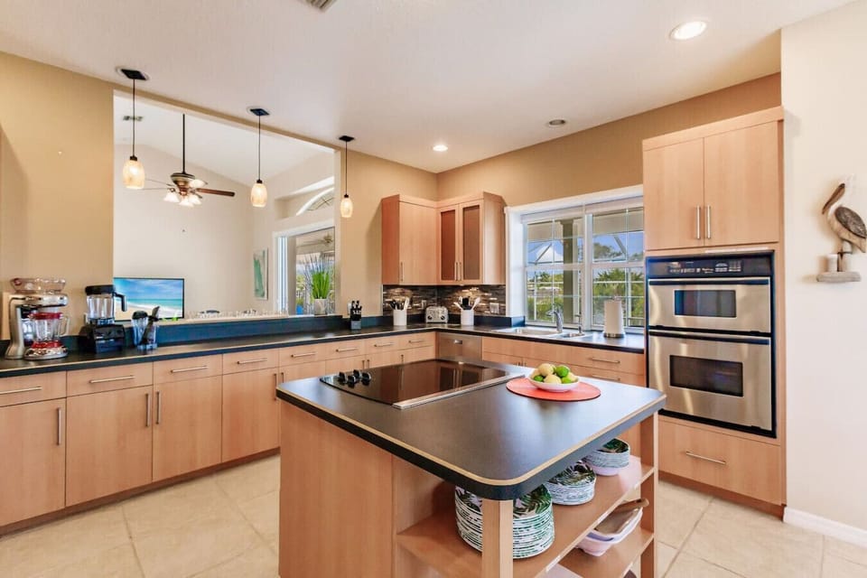 Kitchen, View of Island, Window Over Sink, into Great Room