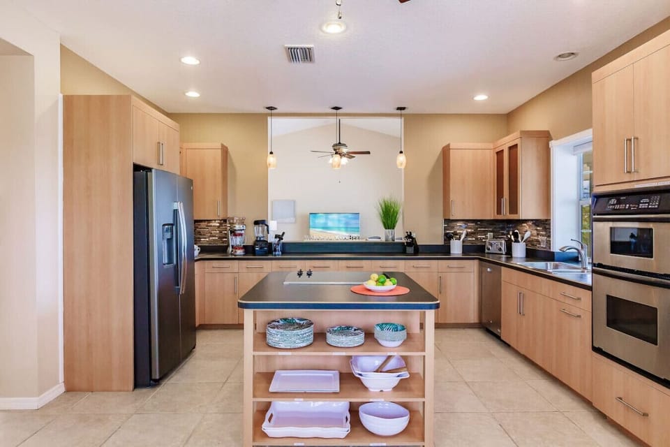 Kitchen, View of Island into Great Room