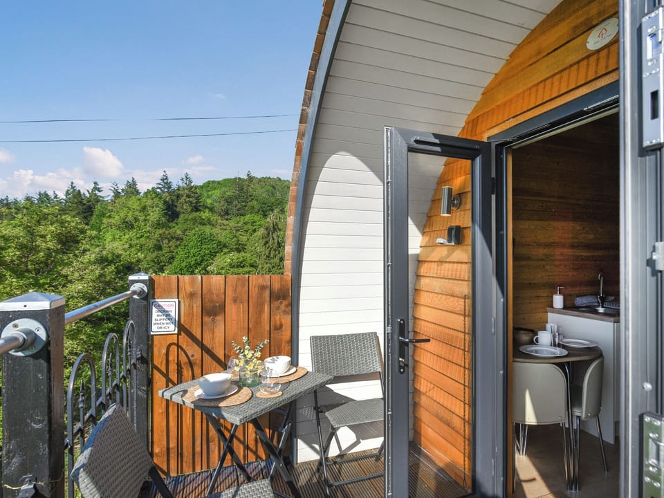 Terrace | Luna Holiday Pod - Coppice Farm, Snailbeach