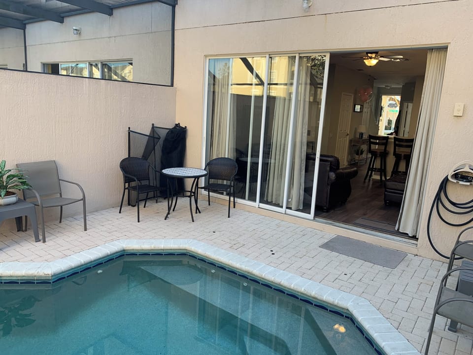 Patio and splash pool