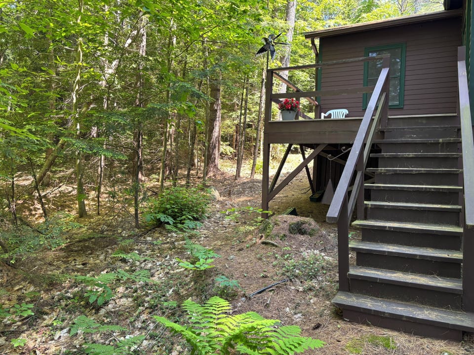 Deck with propane grill (not pictured).