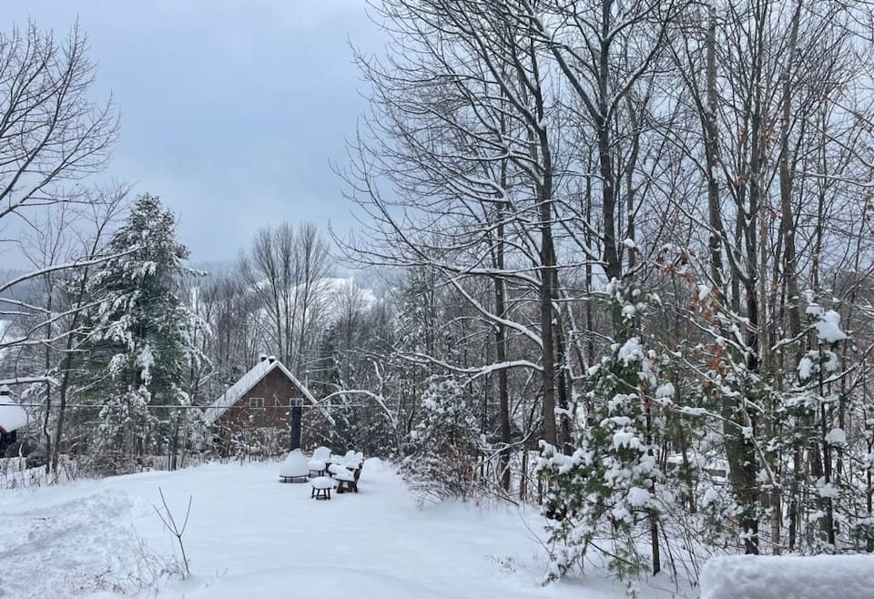 Winter view to Calabogie Peaks from front deck