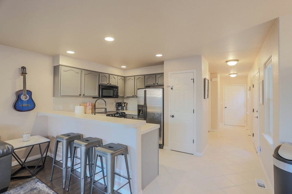 Uncluttered design meets warm, inviting light.