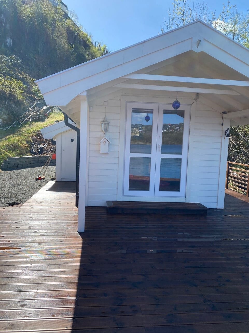 Sea house with sofa and other equipments