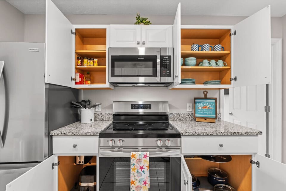 Fully stocked and ready for your cooking skills to arrive.