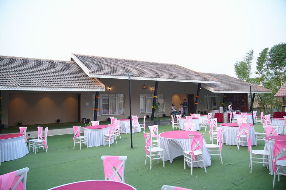 Outdoor banquet area