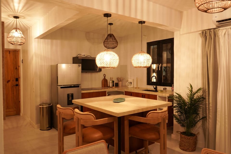 Dining area and kitchen (shared)