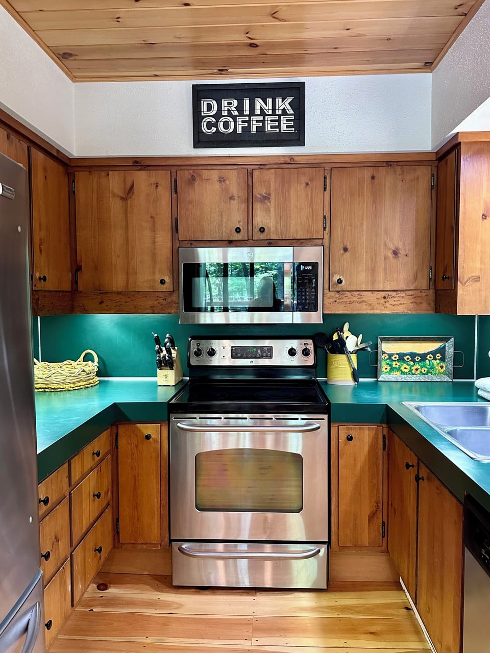Fully stocked kitchen