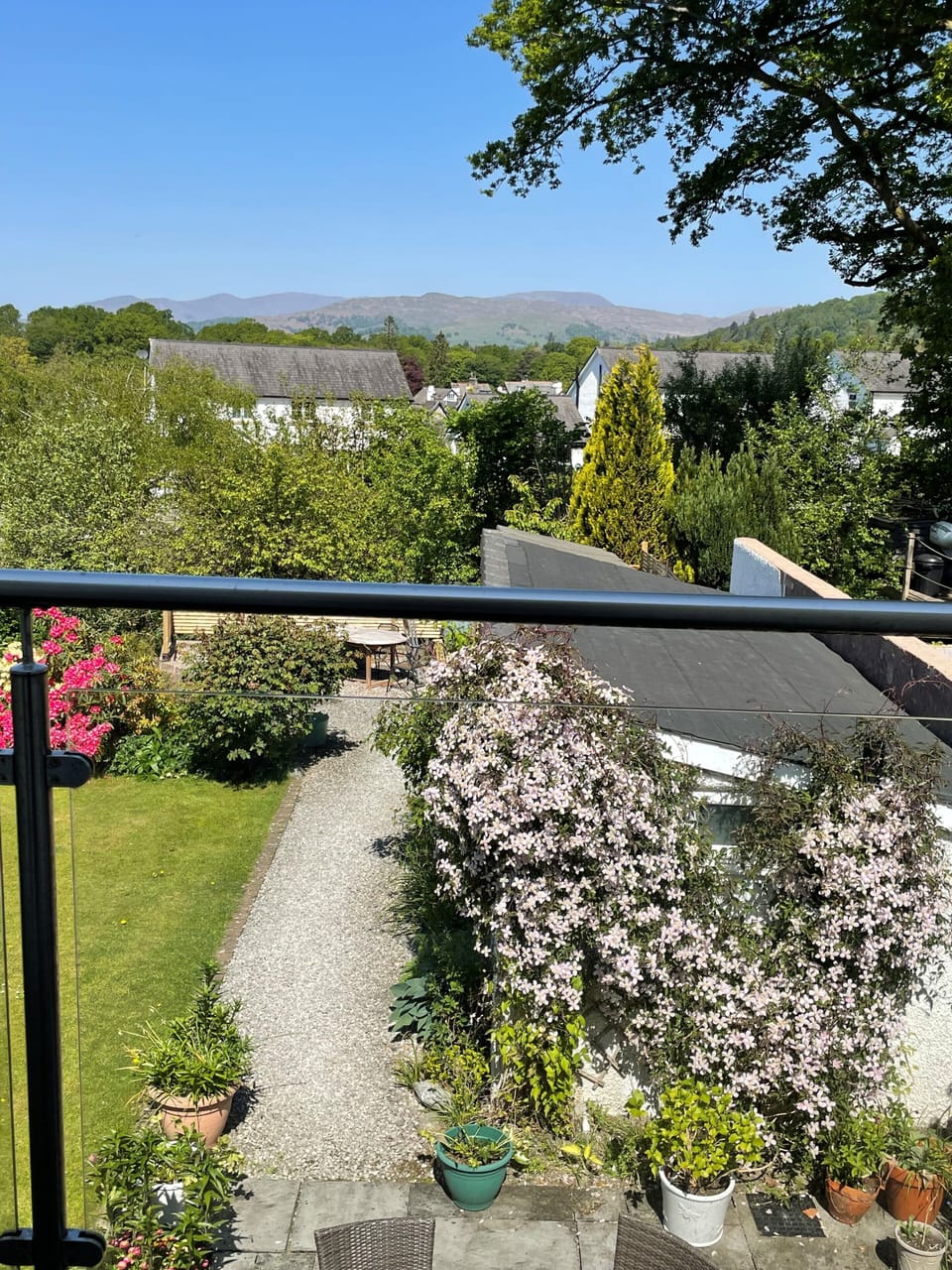 View over the garden