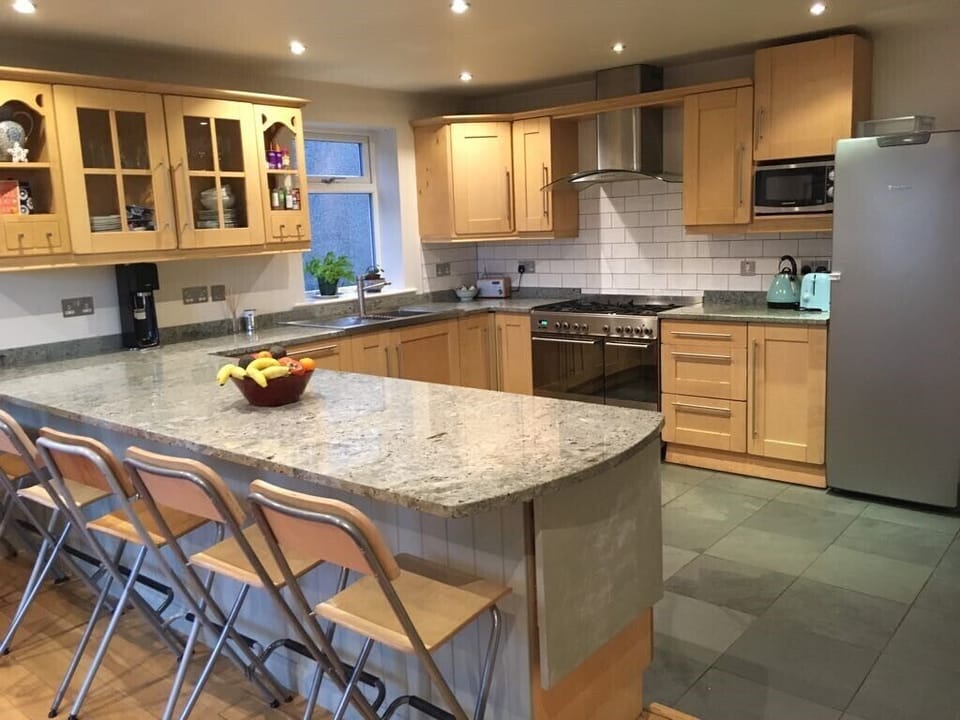 Open plan spacious kitchen