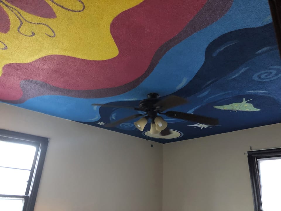 Murals with glow in the dark moons