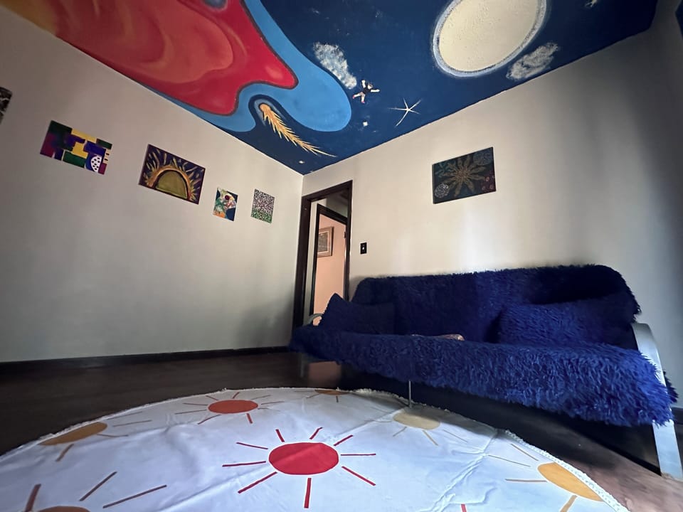 Space room with futon and desk