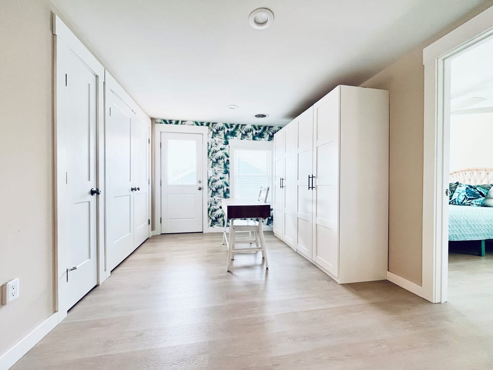 Rear door to back steps/small yard area