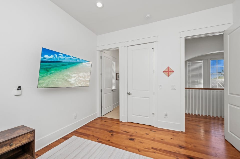 No fighting over the remote...there's a TV here too