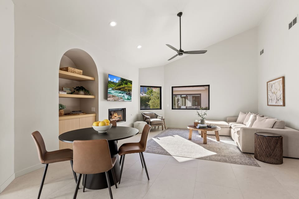 Cozy family room and breakfast table off the kitchen