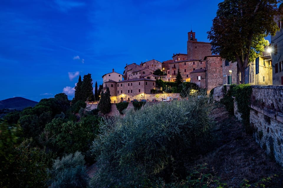 Night view on the village of Panicale