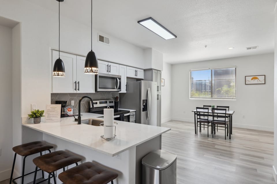 Kitchen and dining area