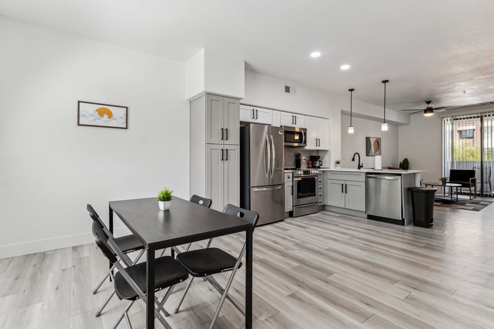 Dining area and kitchen