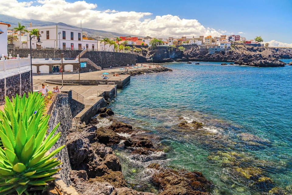 Coastal Town & Swimming Platform with Crystal-Clear Water and Stunning Atlantic Views.