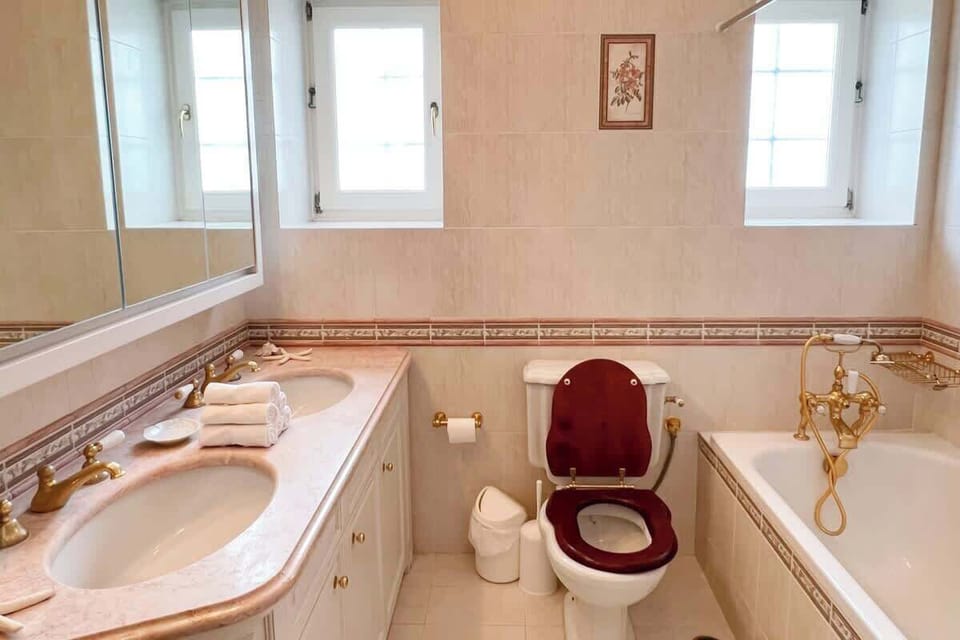 Your en suite bathroom with a bath for your privacy 