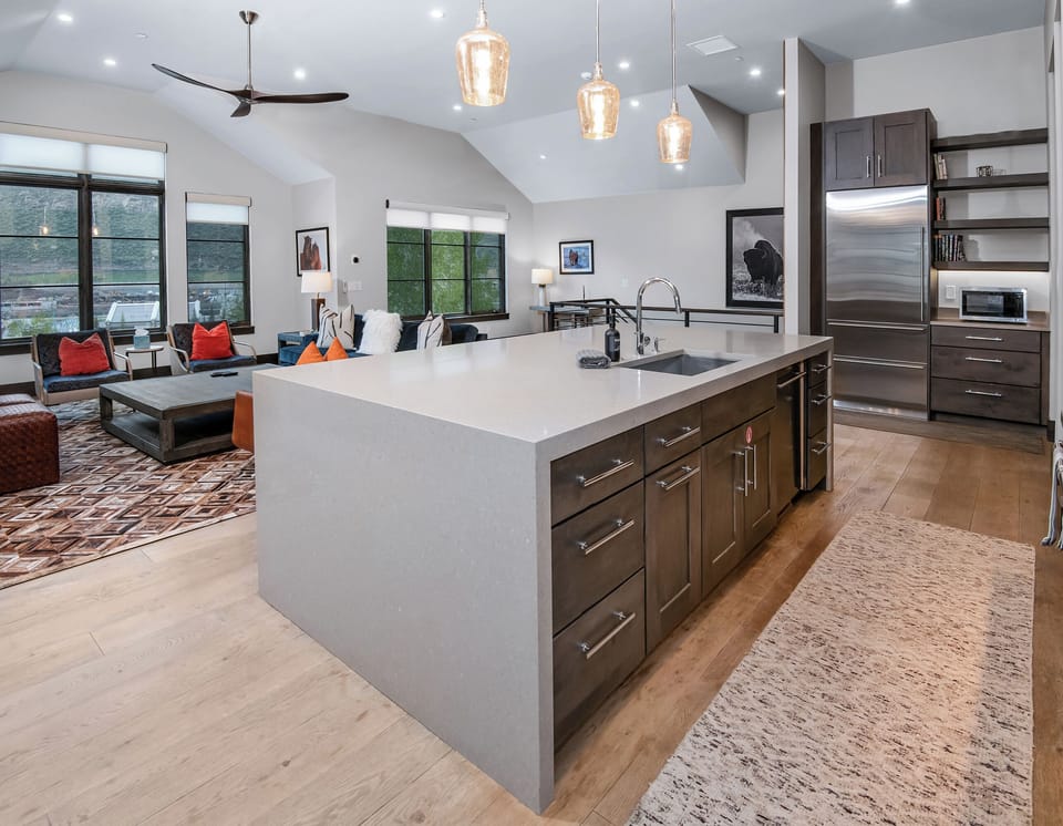 Kitchen View Of Living Room