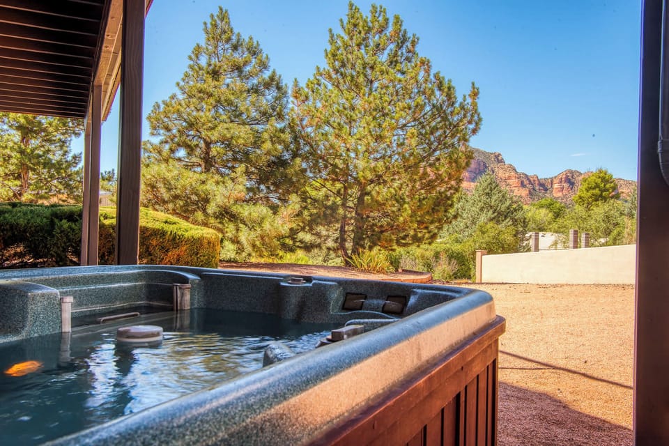 Soak it all in. Red rock views from your private hot tub.