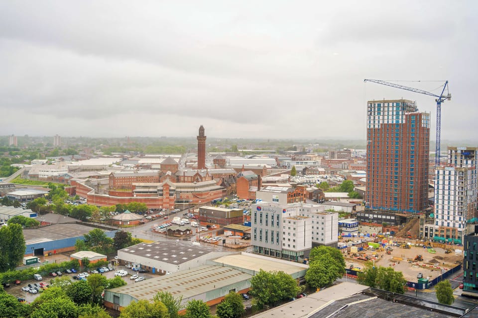 Enjoy the spectacular city view from your bedroom window.