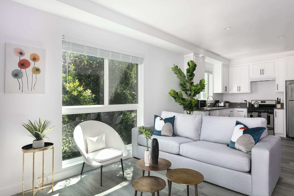 Comfortable living room with cozy seating and natural light