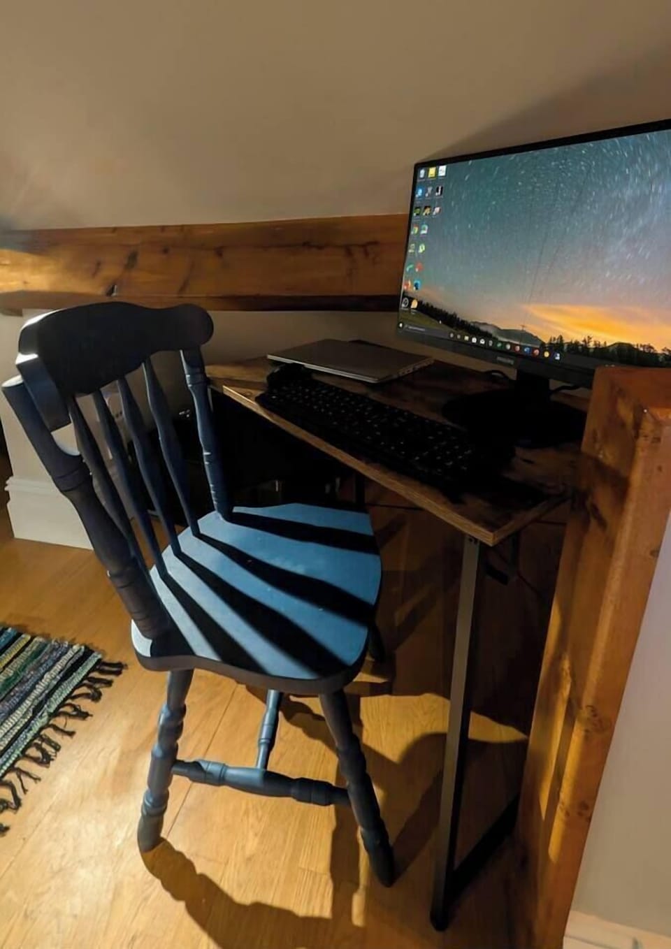Desk in twin bedroom