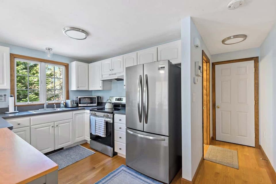 A fully stocked kitchen with all your needed pots and pans