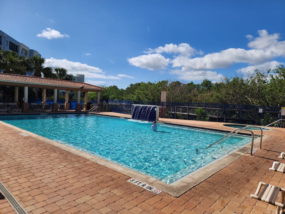Pool located 30 second walk from unit