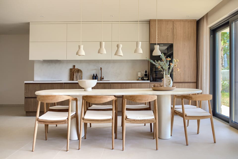 Bosch appliances, Nespresso + dining for 8 with garden view — cook & gather