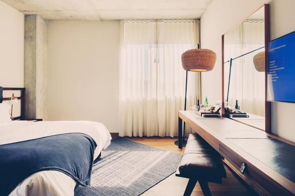 Settle in beside the window and enjoy a serene work corner.