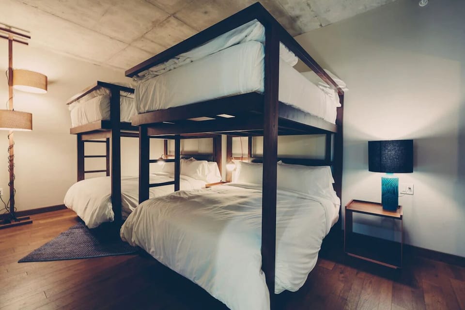 Settle in comfortably with spacious bunks made for groups.