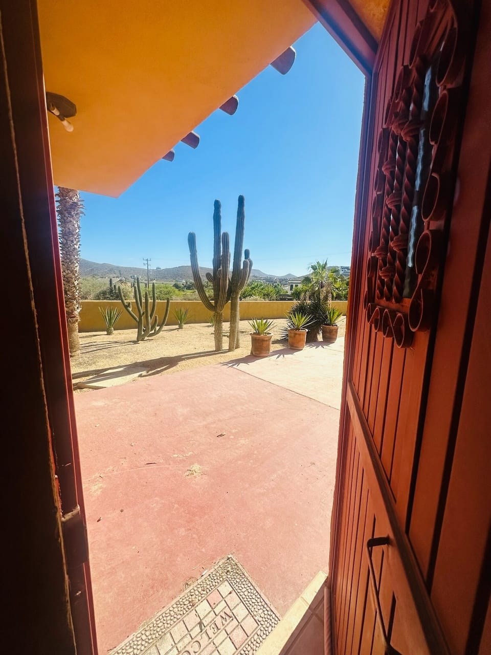 Front Door Entrance, looking into the Front Yard. 