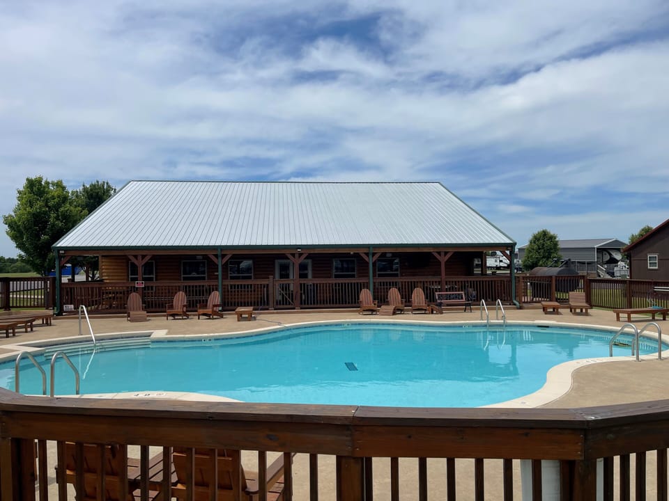 Park pool house and pool