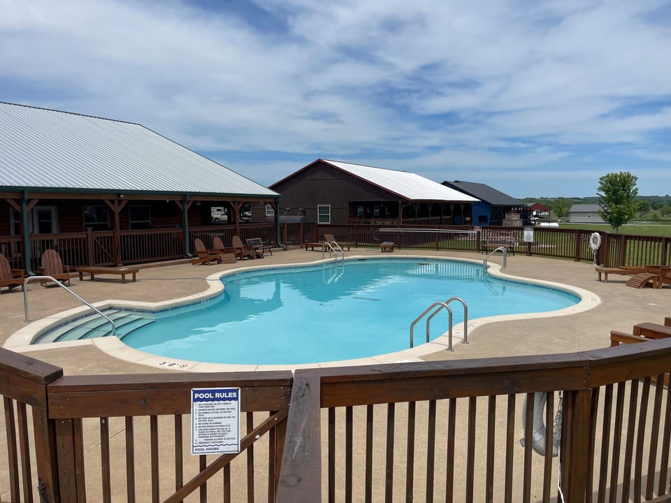 Park pool house and pool