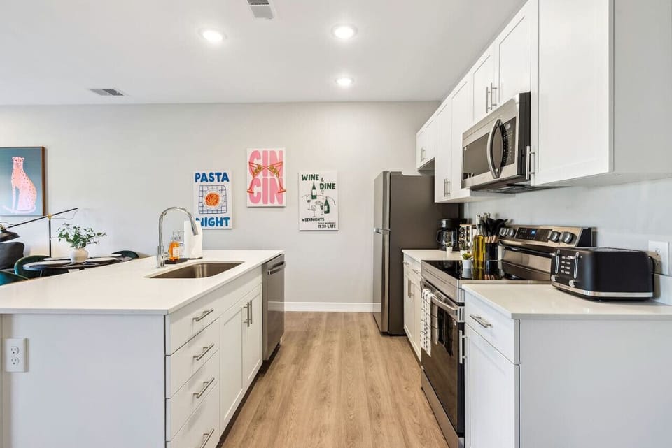 As you step into the kitchen, the clean lines and functional design make you eager to start cooking your favorite dishes.