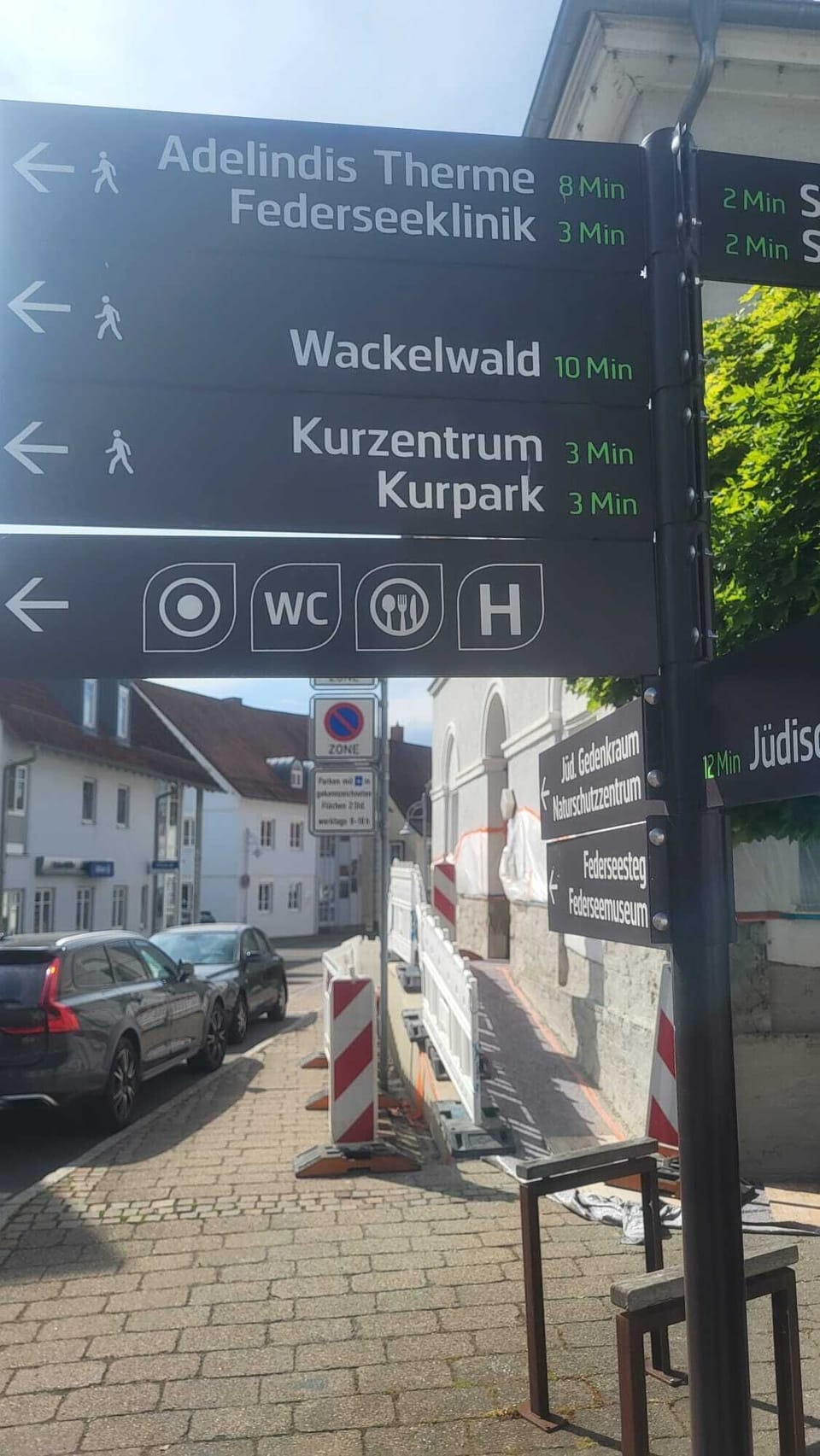 Directions to the sights just a few minutes walk from our apartment.