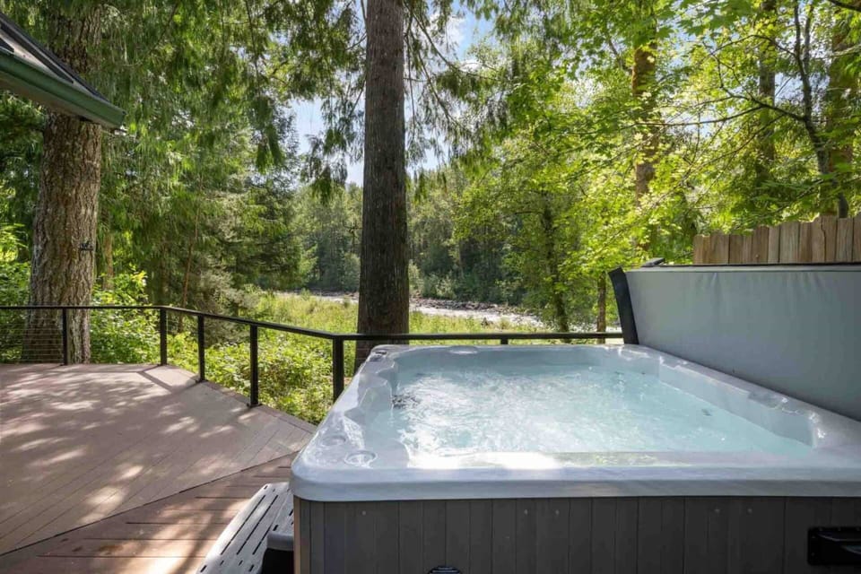 The hot tub is a favorite amenity perfect during warm summers and chilly winters.