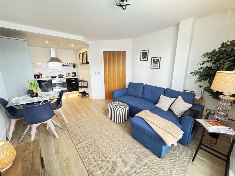 Living room with a Dining area